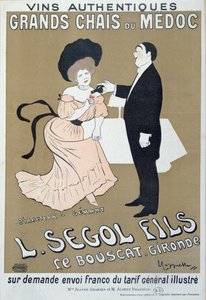 نبيذ إعلان ملصق من Medoc من إنتاج L. Segol and Sons ، 1905